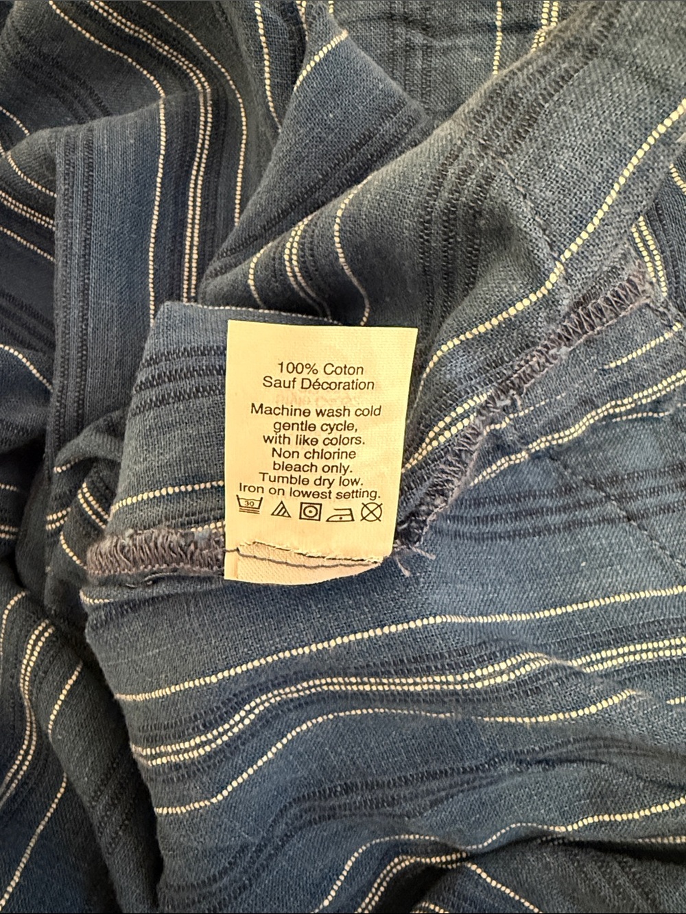 Madewell Blue Striped Embroidered Blouse - Picture 5 of 5